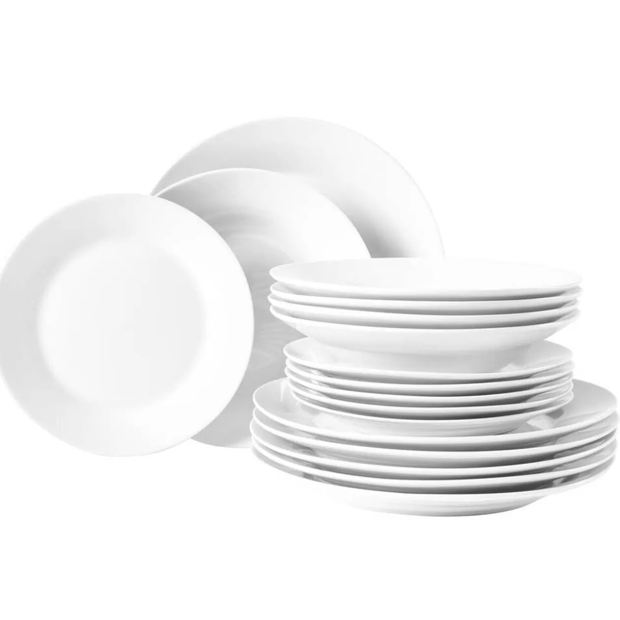 Gifi Service à vaisselle blanc rond 18 pièces< Vaisselle Et Accessoires De Table