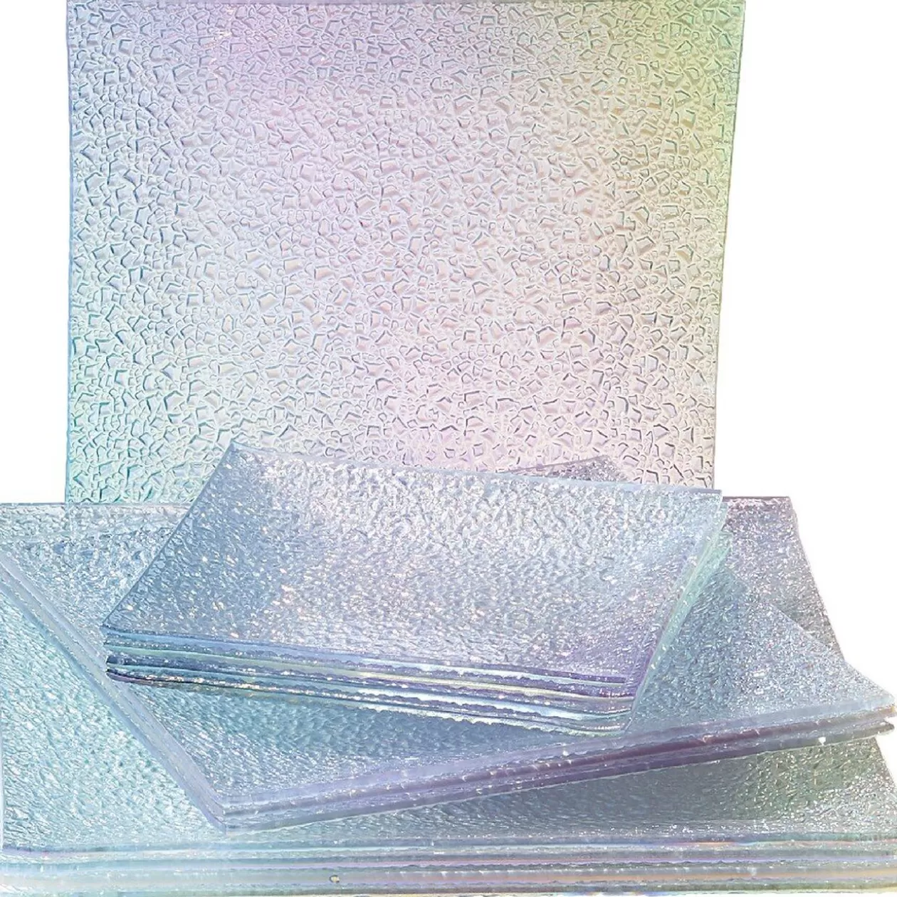 Service à vaisselle effet martelé bleu vert 12 pièces>Gifi Clearance