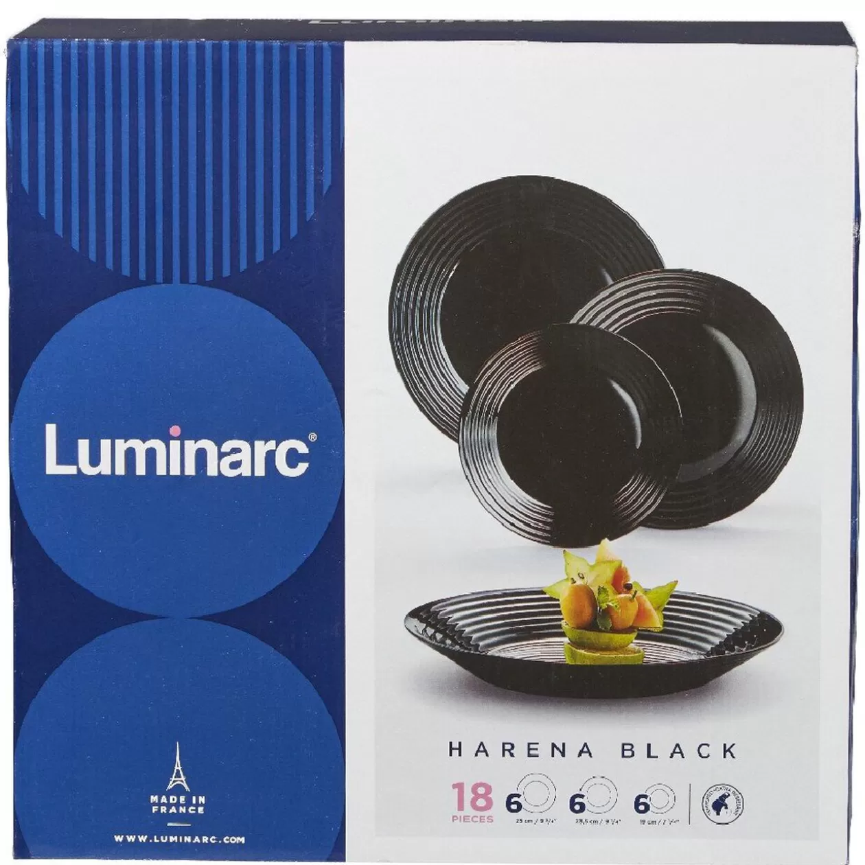 Gifi Service à vaisselle Luminarc Harena noir 18 pièces< Vaisselle Et Accessoires De Table