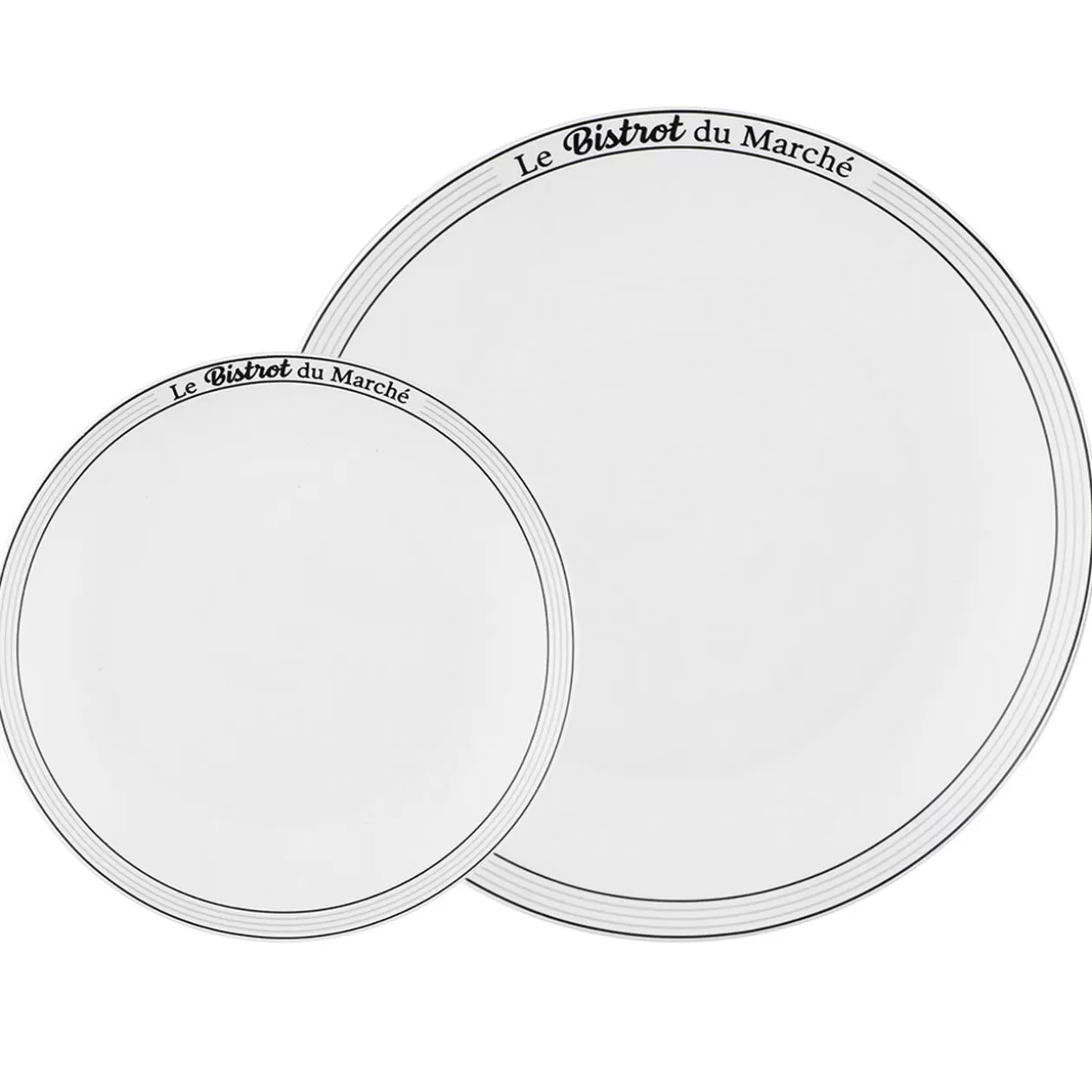 Service de table 12 assiettes porcelaine Le Bistrot du marché>Gifi Fashion