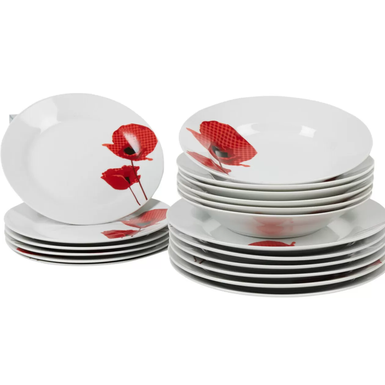 Gifi Service de table assiettes motif coquelicots< Vaisselle Et Accessoires De Table