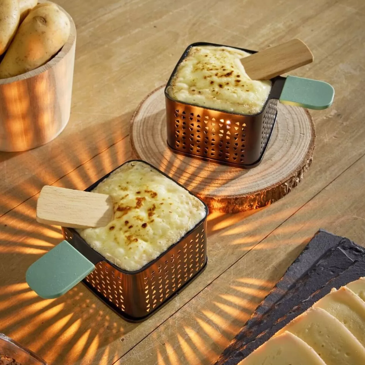 Gifi Service raclette à la bougie pour 2 personnes< Petit Électroménager