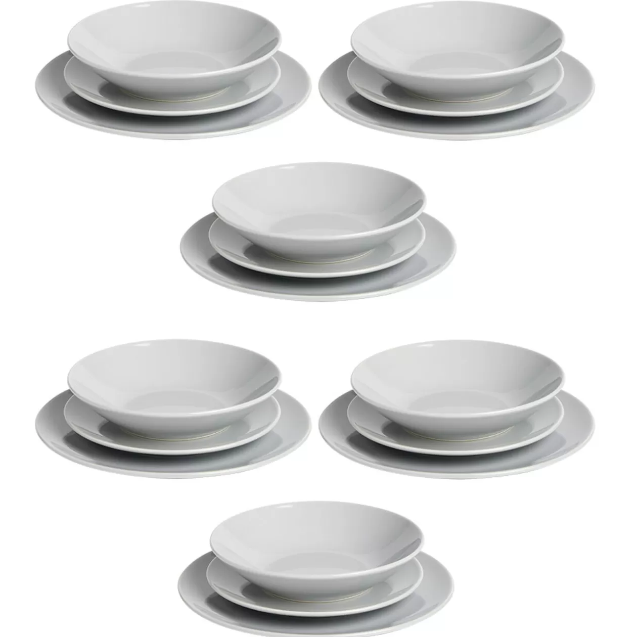 Service vaisselle 18 pièces céramique gris>Gifi Store