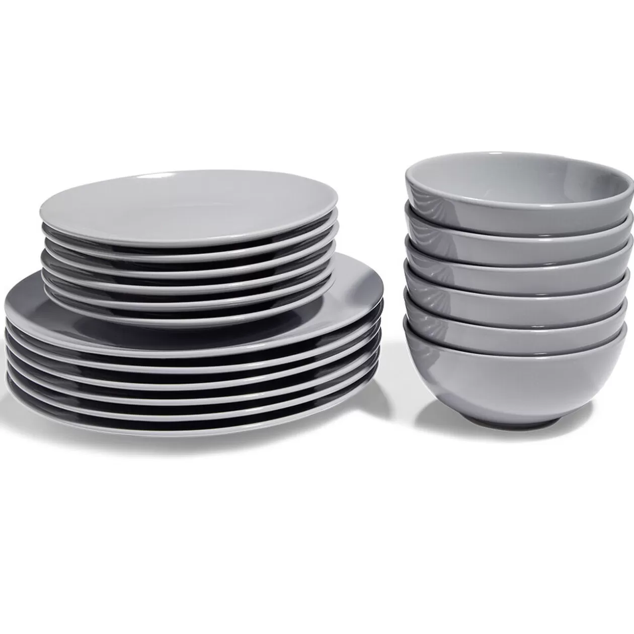 Service vaisselle gris 18pcs>Gifi Shop