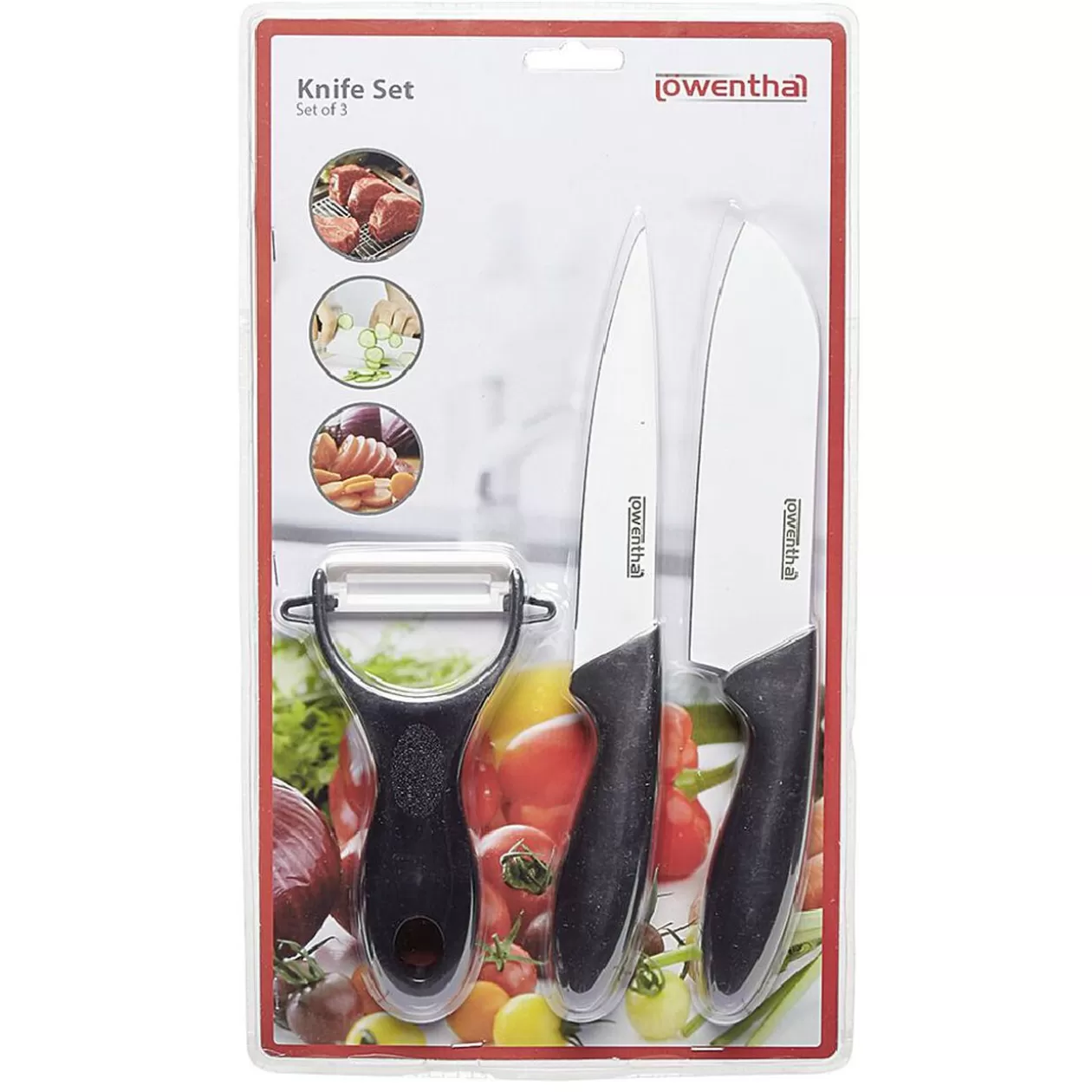 Gifi Set 2 couteaux et éplucheur lame céramique< Préparation Culinaire