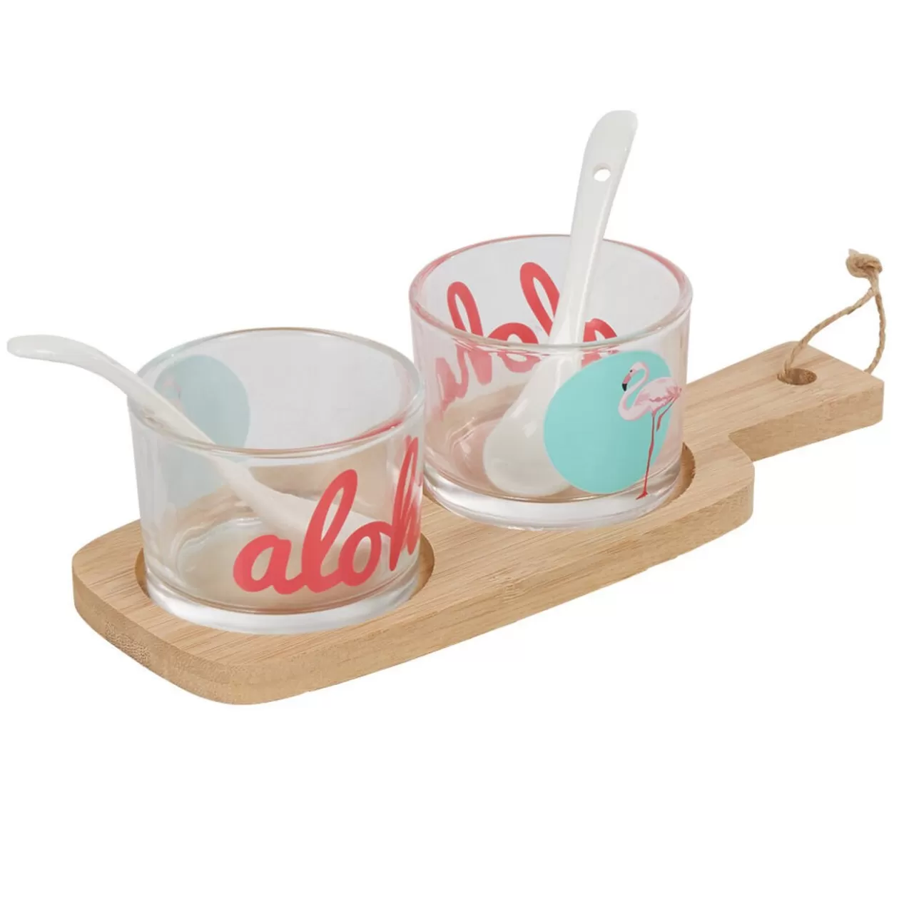 Set apéritif Aloha planche coupelle cuillère>Gifi Discount