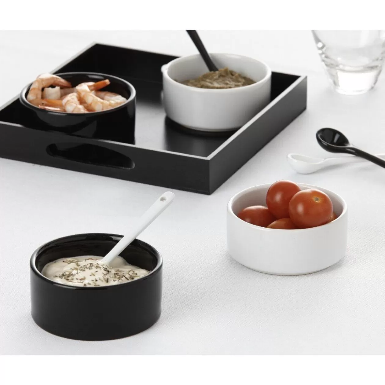 Gifi Set apéritif noir et blanc< Vaisselle Et Accessoires De Table