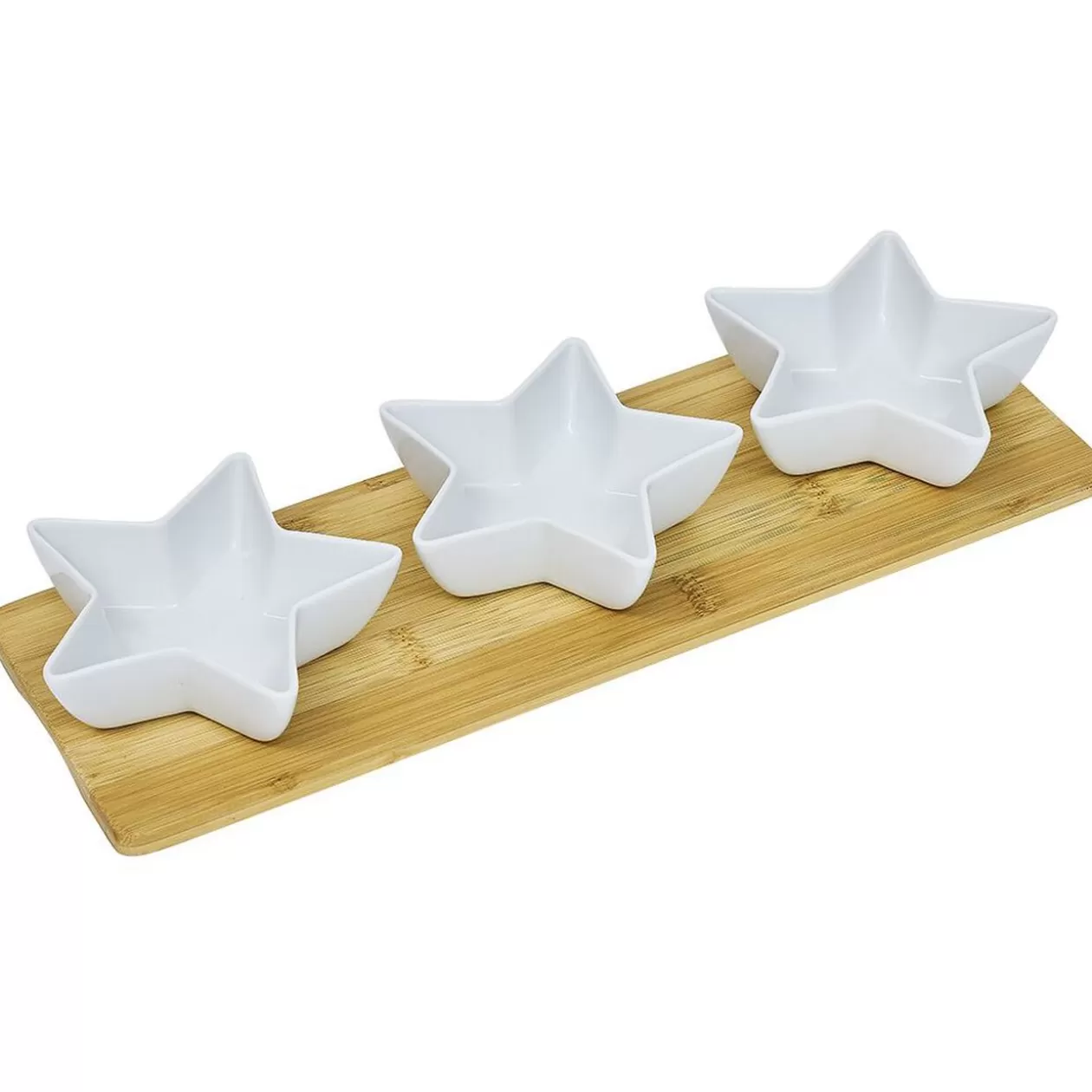 Set apéritif plateau bambou et coupelle étoile x3>Gifi Cheap