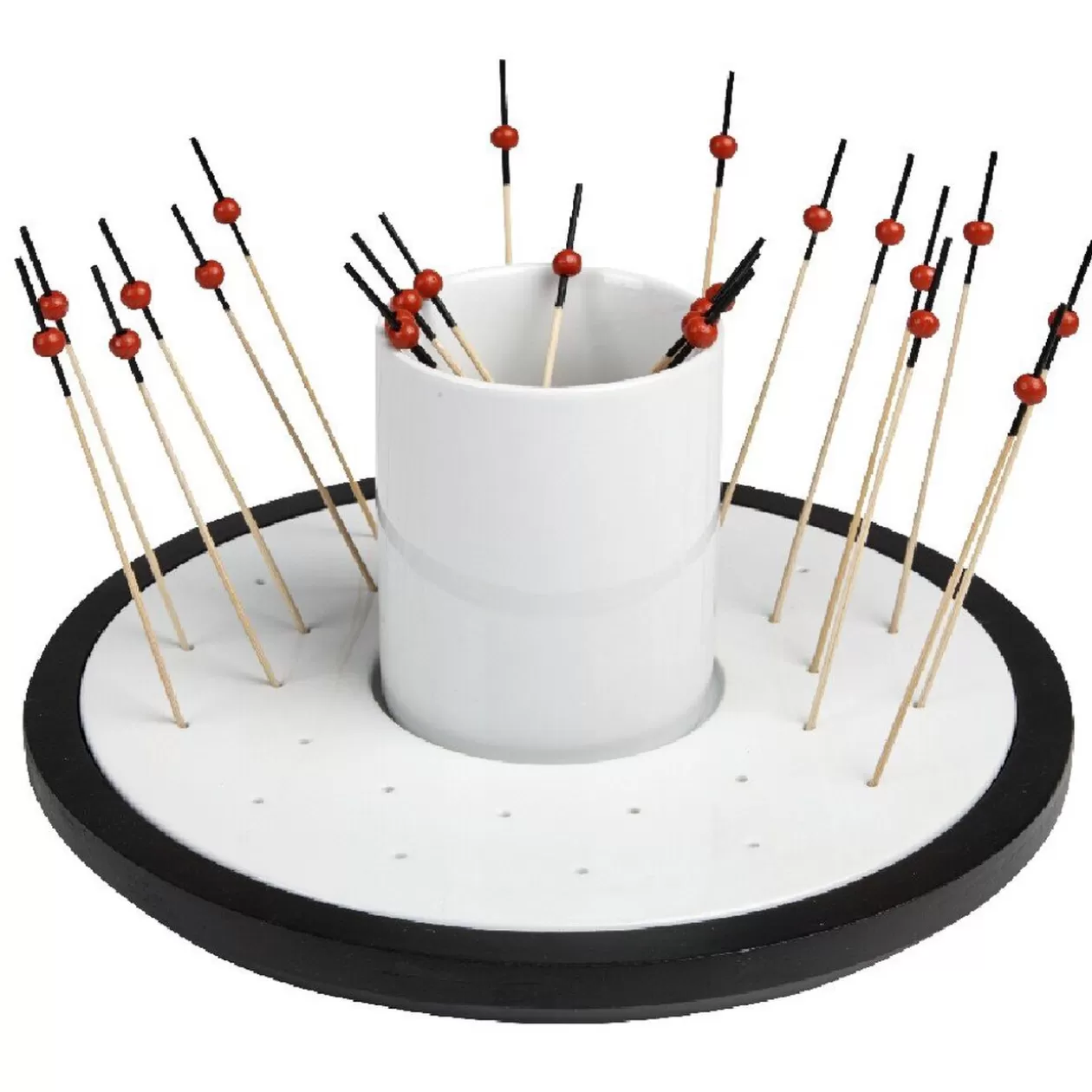 Gifi Set apéritif tournant noir et blanc 24pcs< Vaisselle Et Accessoires De Table