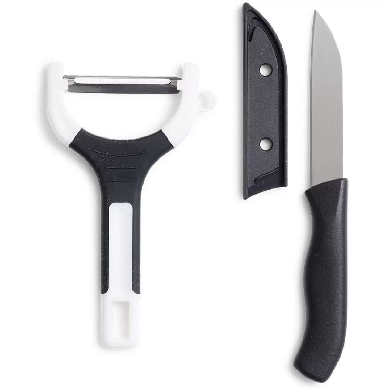 Gifi Set couteau et éplucheur inox et plastique - 3 modèles< Préparation Culinaire