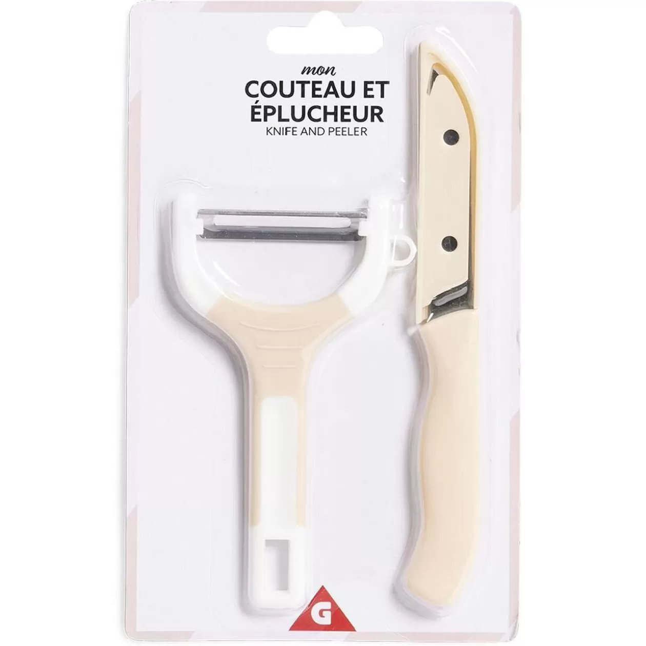 Gifi Set couteau et éplucheur inox et plastique - 3 modèles< Préparation Culinaire