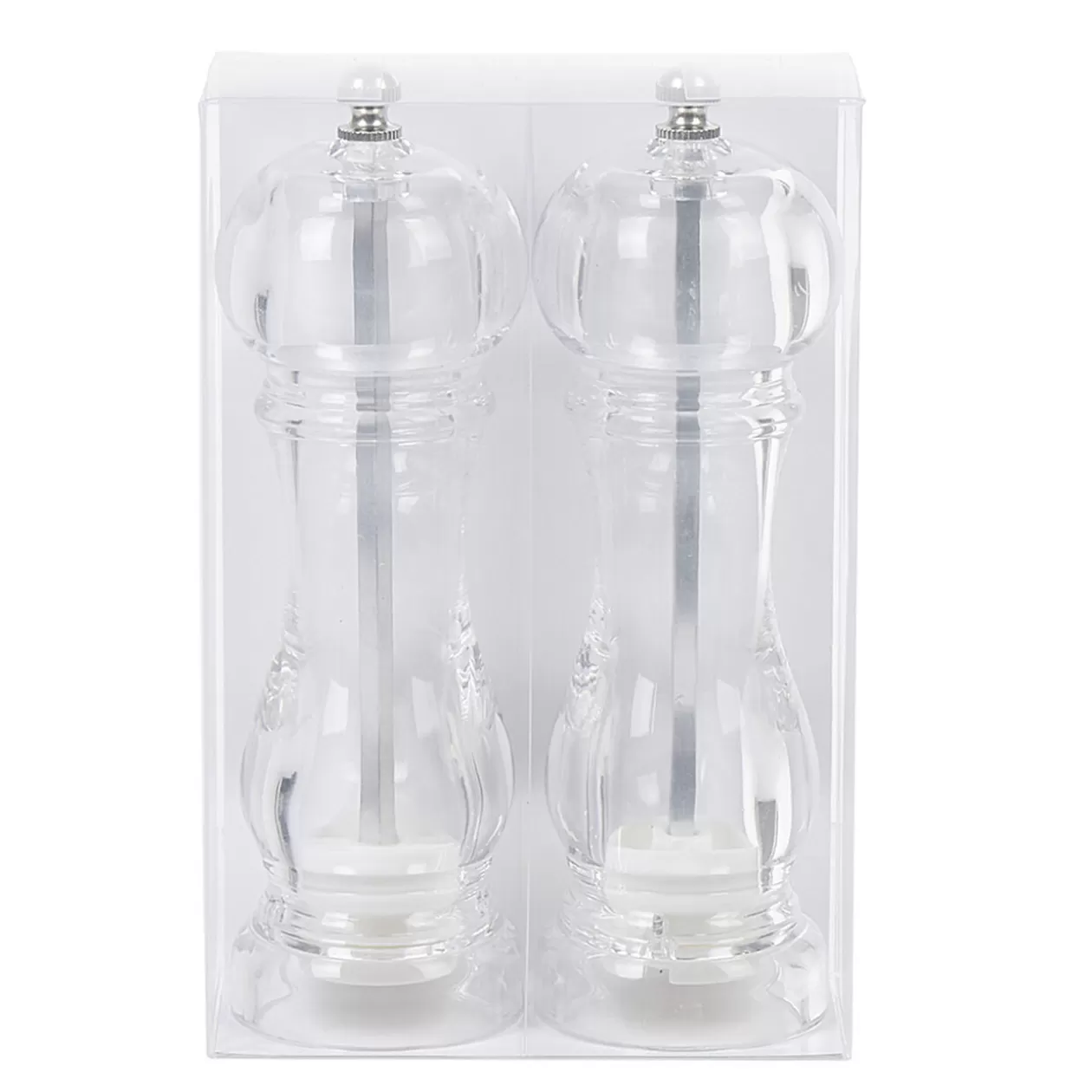 Set de 2 moulins poivre et sel gris transparent>Gifi Fashion