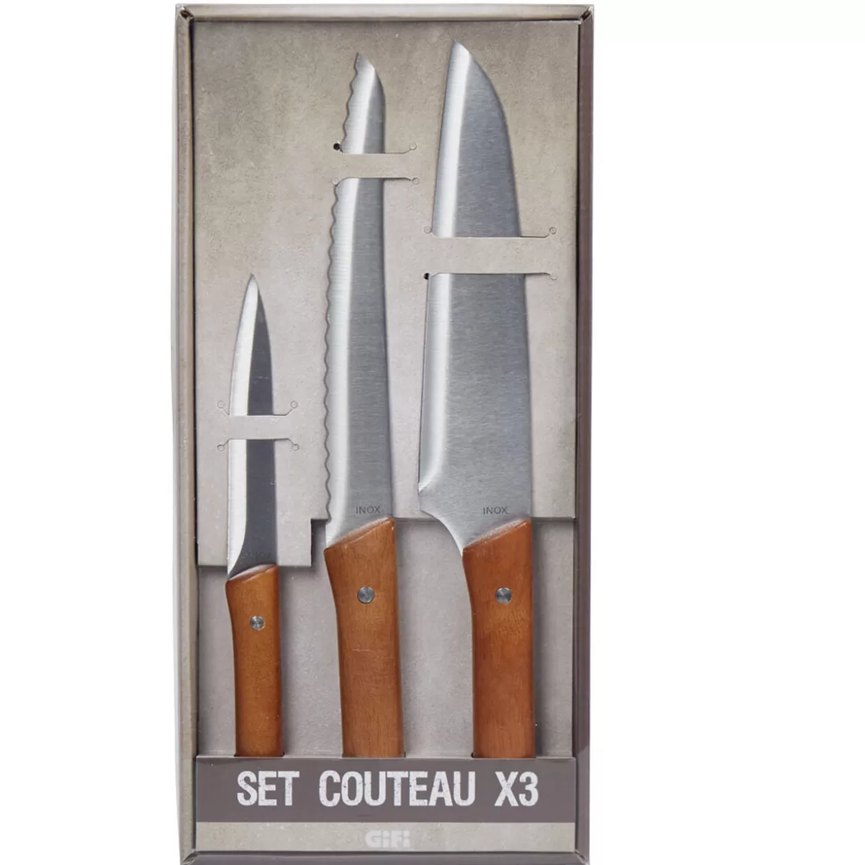 Gifi Set de 3 couteaux de cuisine< Préparation Culinaire