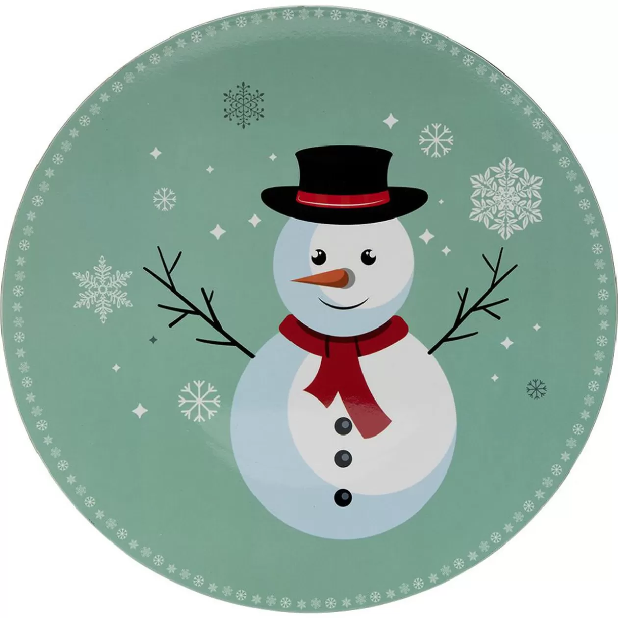 Sous assiette à motif bonhomme de neige Ø33 cm>Gifi Outlet