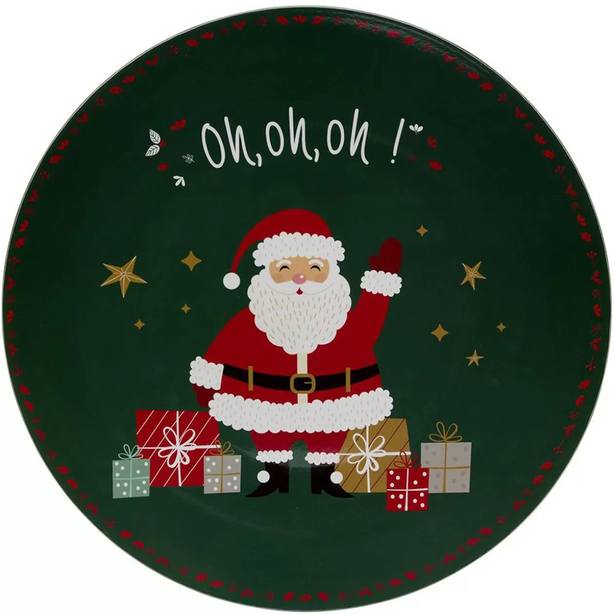Sous assiette à motif Père Noël Ø33 cm>Gifi Outlet