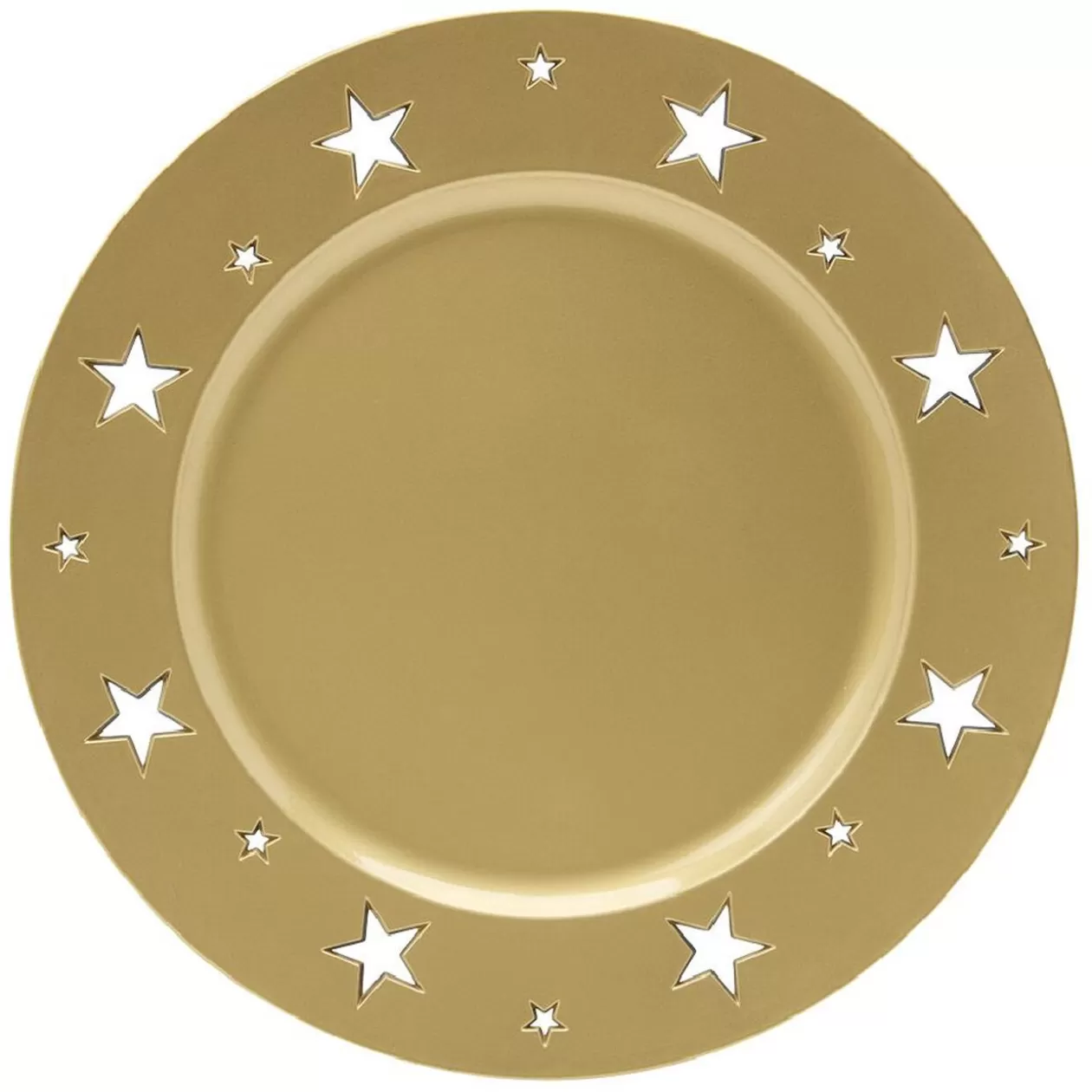 Sous assiette plastique motif étoile doré>Gifi Hot