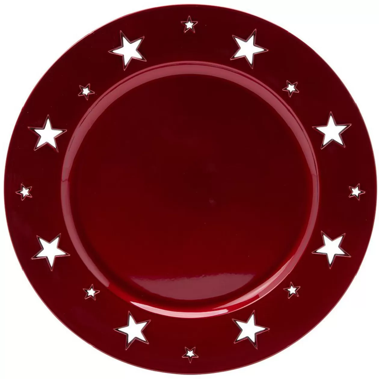 Sous assiette plastique motif étoile rouge>Gifi Cheap
