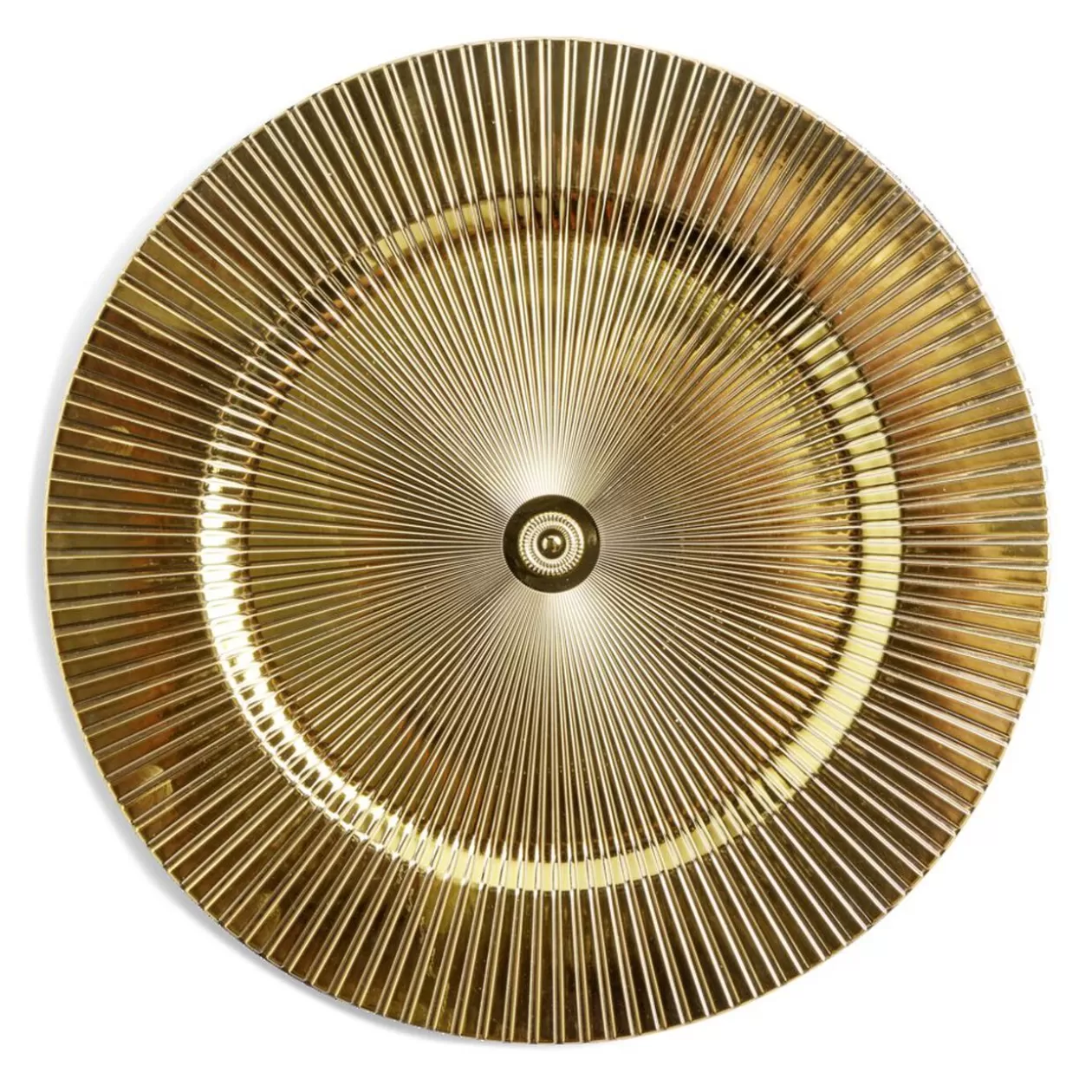 Gifi Sous assiette rond strié jaune doré Ø33cm< Vaisselle Et Accessoires De Table