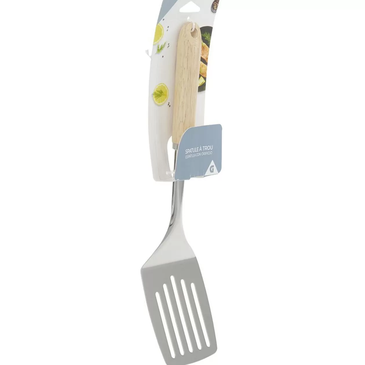 Gifi Spatule ajourée en inox avec manche en bois< Préparation Culinaire
