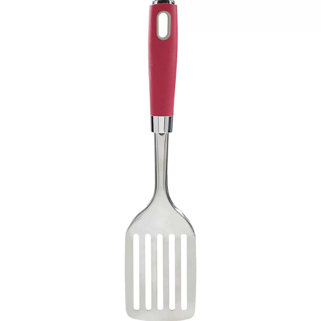 Gifi Spatule ajourée en inox avec manche en polypropylène rouge< Préparation Culinaire