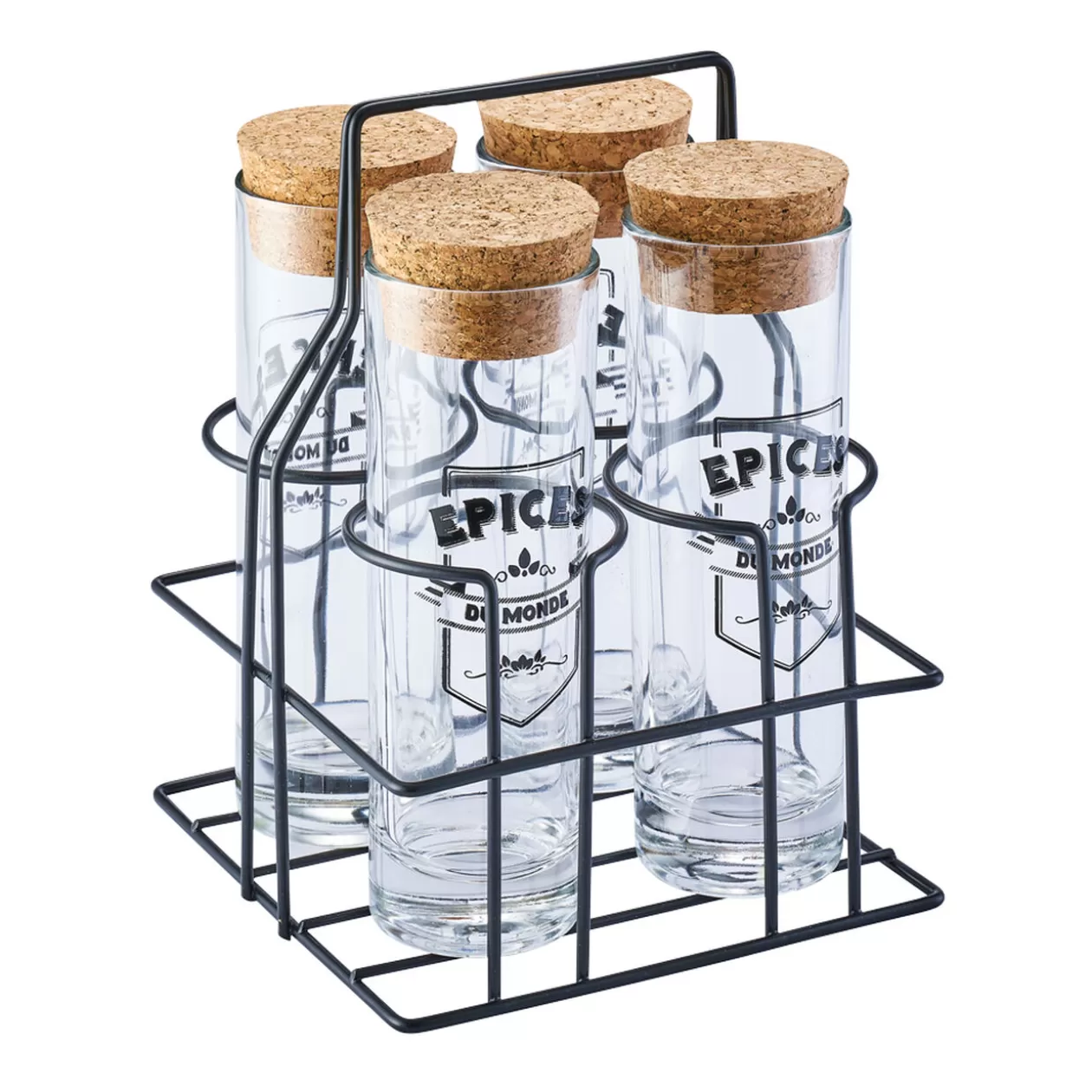 Gifi Support avec 4 pots à condiments< Conservation Alimentaire