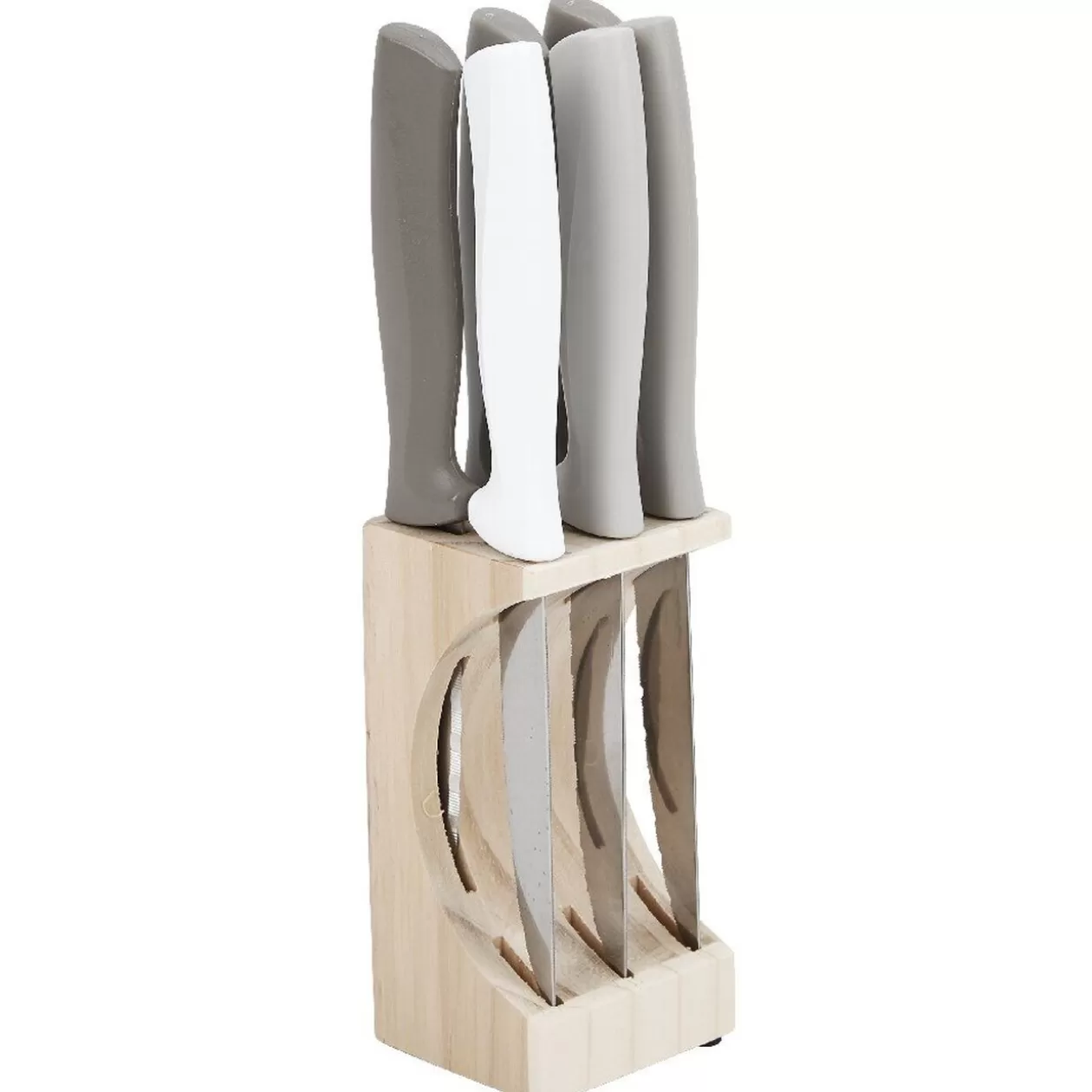 Gifi Support bois et 6 couteaux de cuisine< Préparation Culinaire