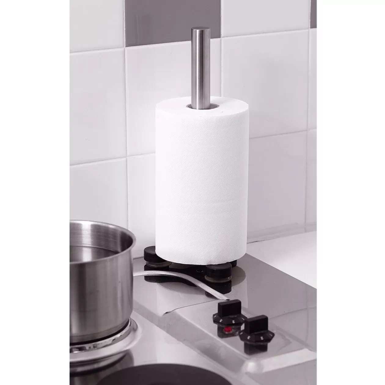 Gifi Support essuie tout en inox à ventouses< Rangement De Cuisine