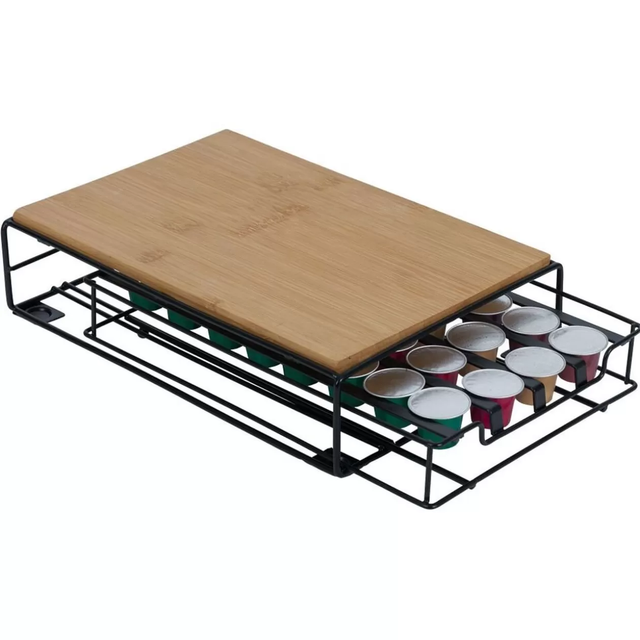 Gifi Support machine à café avec tiroir à capsules 21x31xH7,5cm< Rangement De Cuisine