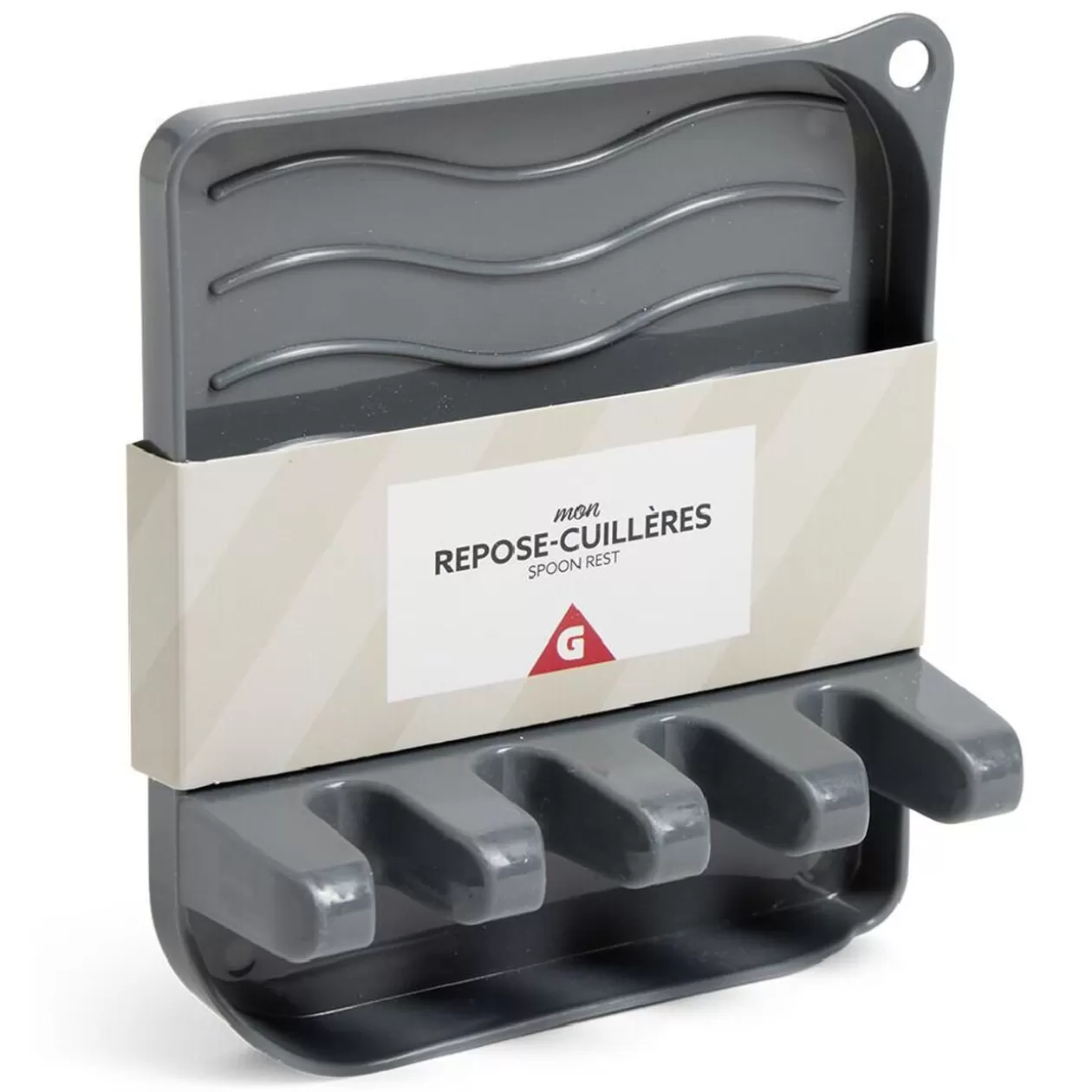 Gifi Support repose-cuillères plastique gris< Rangement De Cuisine