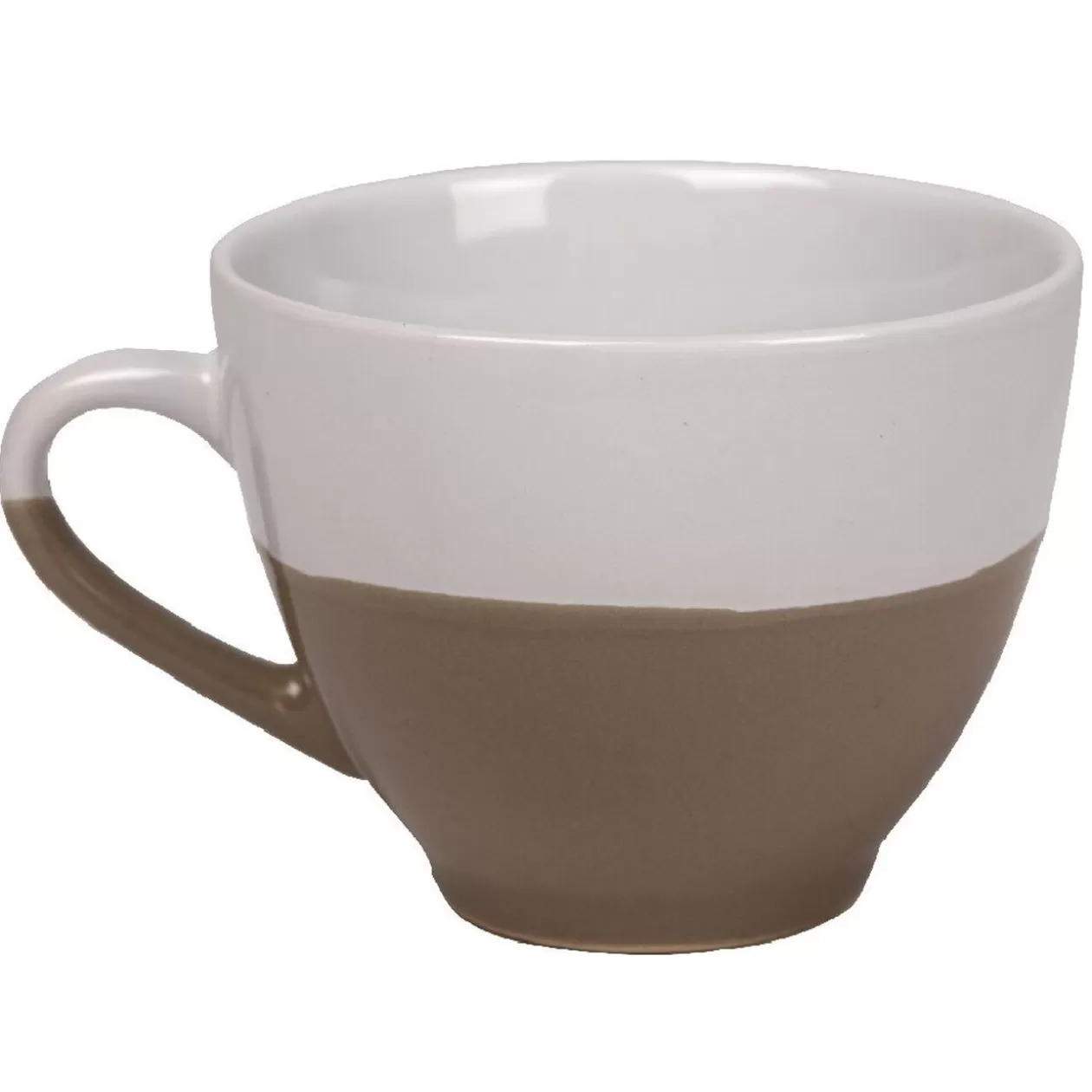 Tasse à café bicolore taupe et blanc>Gifi Flash Sale