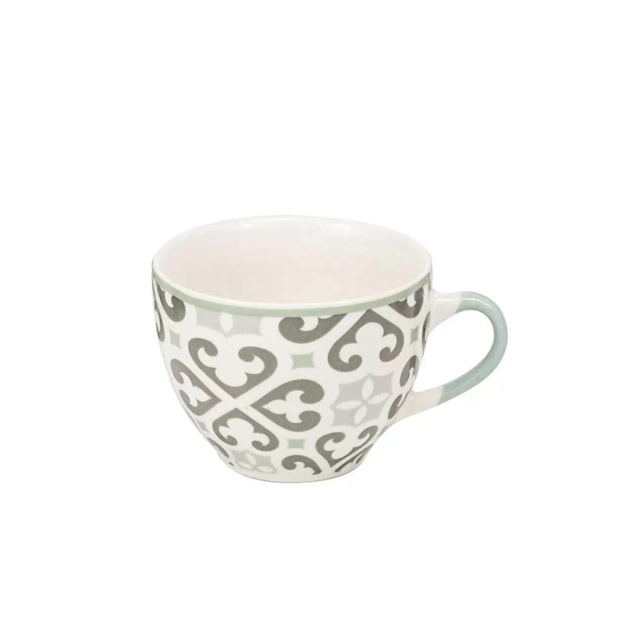 Tasse à café en porcelaine motif Carreau de ciment gris 22 cl>Gifi Cheap