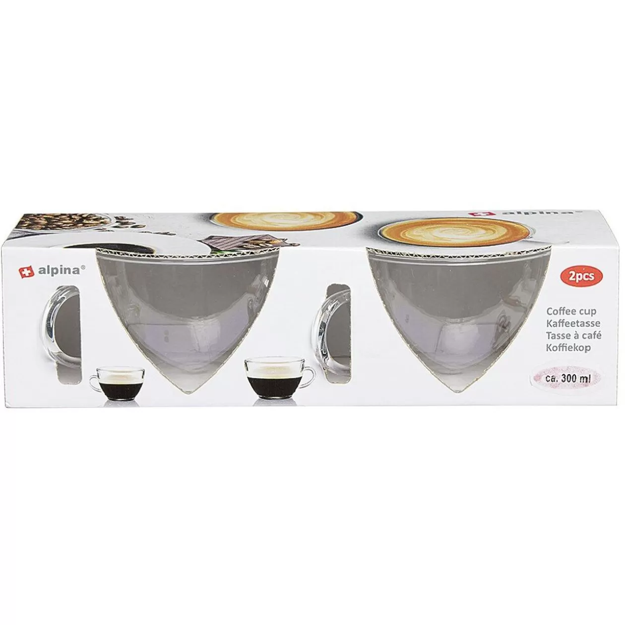 Tasse à café transparent Alpina x2>Gifi Clearance