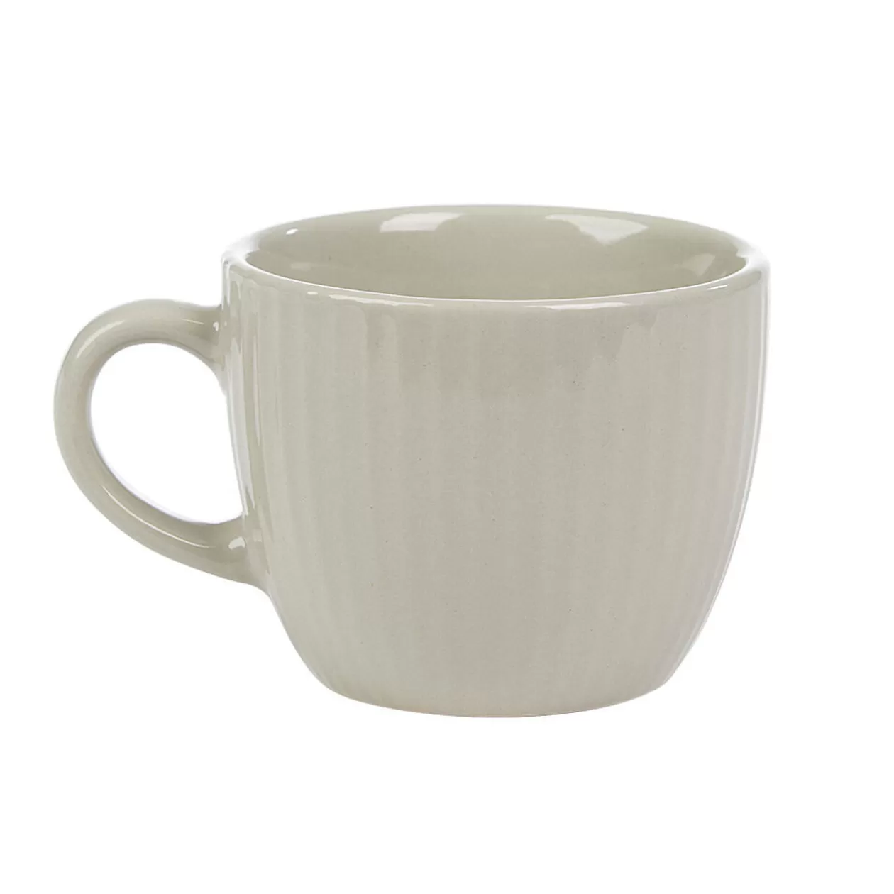 Tasse à expresso en faïence 10 cl lin et rainures verticales relief>Gifi Hot