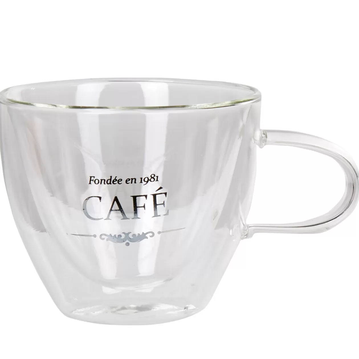 Gifi Tasse transparente double paroi design café< Vaisselle Et Accessoires De Table