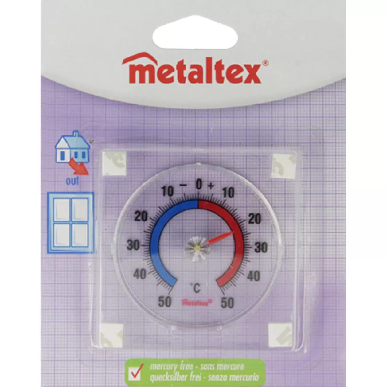 Gifi Thermomètre 4 saisons Métaltex adhésif fenêtre extérieure< Préparation Culinaire