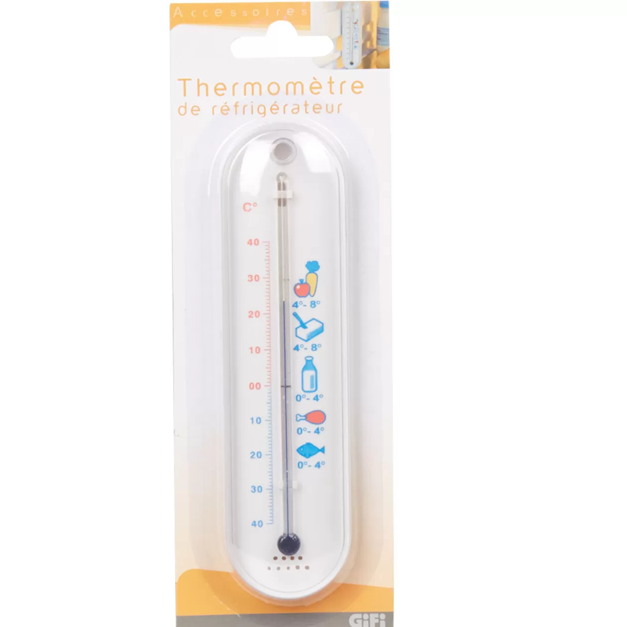 Gifi Thermomètre de réfrigérateur blanc< Préparation Culinaire