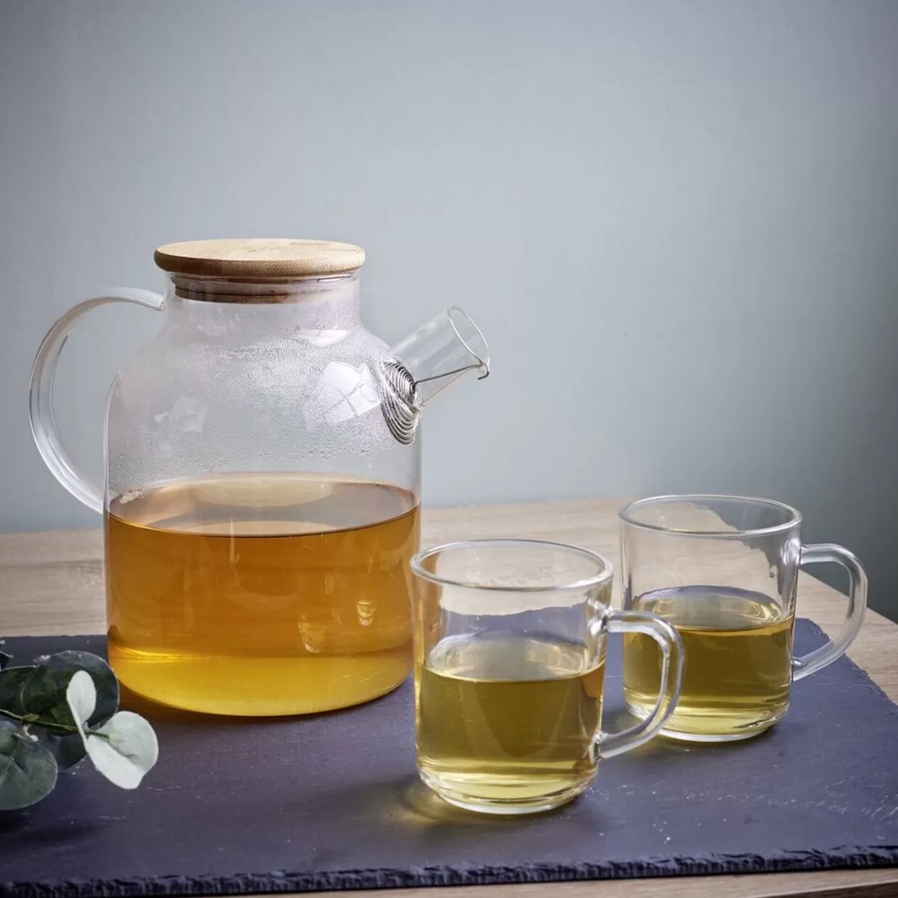 Théière en verre et bambou 1,6L>Gifi Flash Sale
