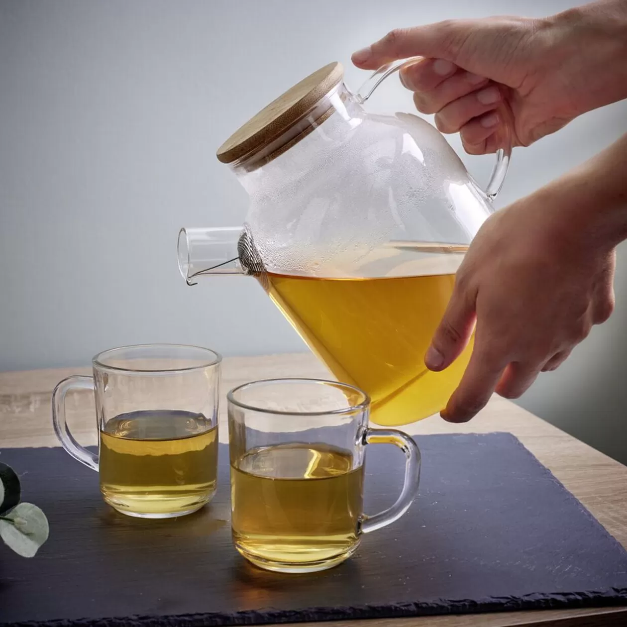 Théière en verre et bambou 1,6L>Gifi Flash Sale
