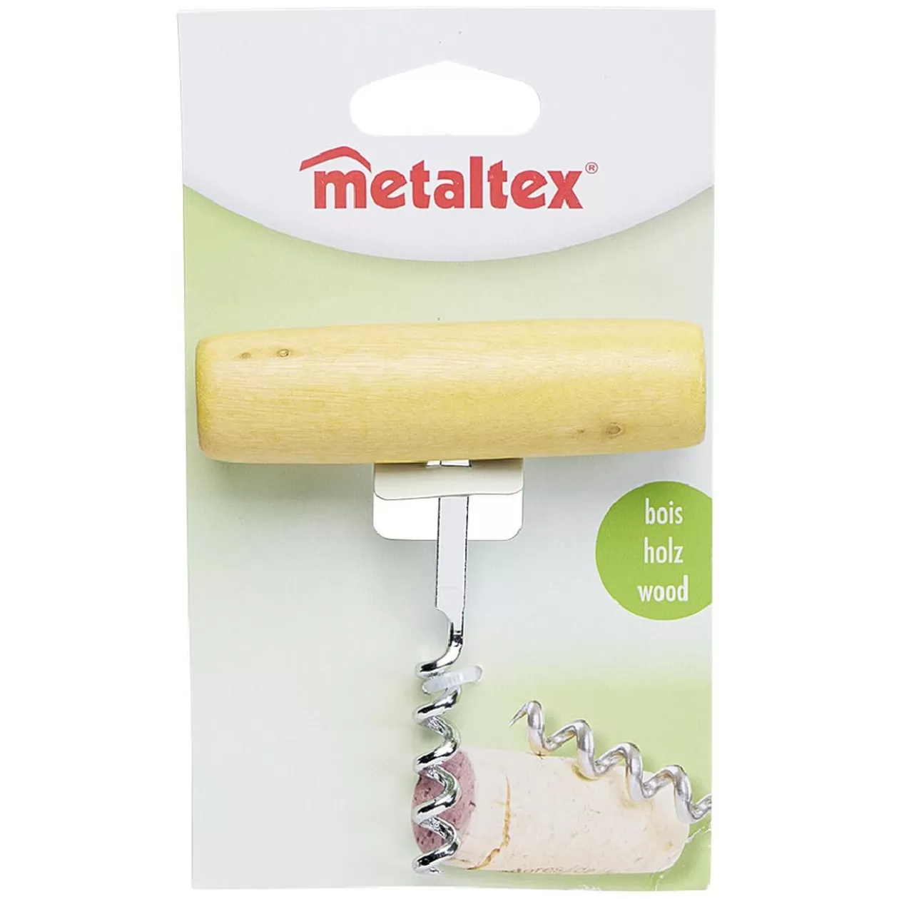 Tire bouchon Tonnelet manche en bois>Gifi Store