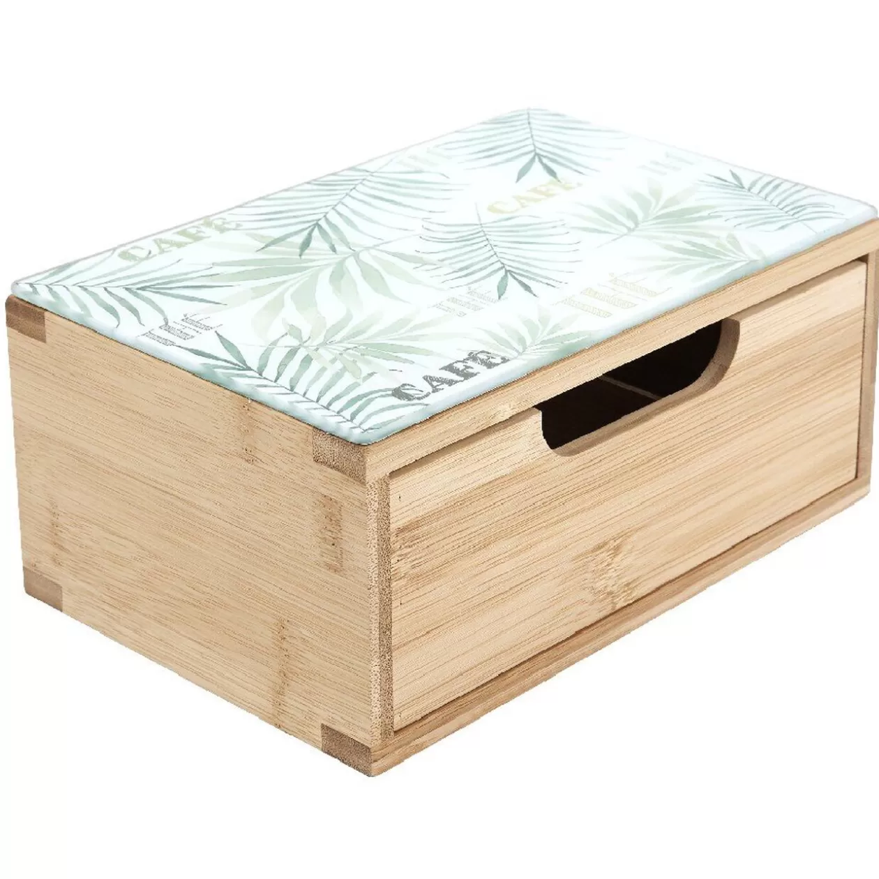 Gifi Tiroir à dosettes motif feuilles bambou< Rangement De Cuisine