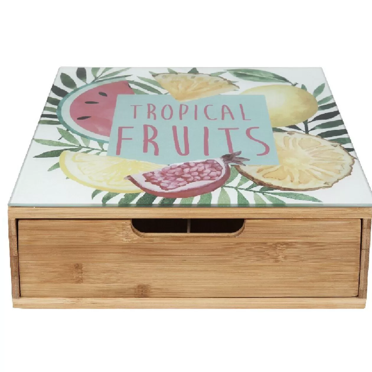 Gifi Tiroir toutes dosettes bambou motif fruits tropicaux< Rangement De Cuisine
