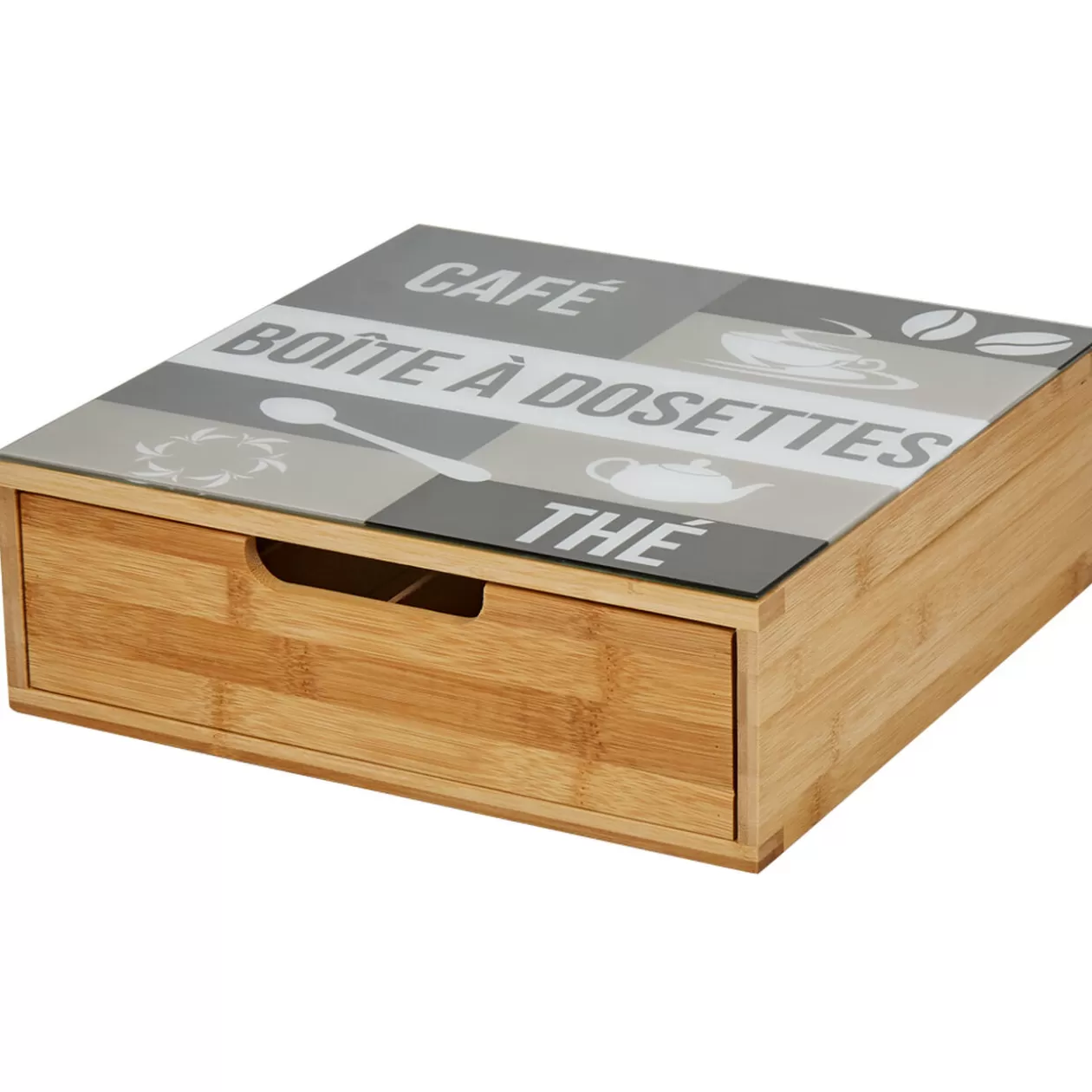 Gifi Tiroir toutes dosettes gris blanc et naturel< Rangement De Cuisine