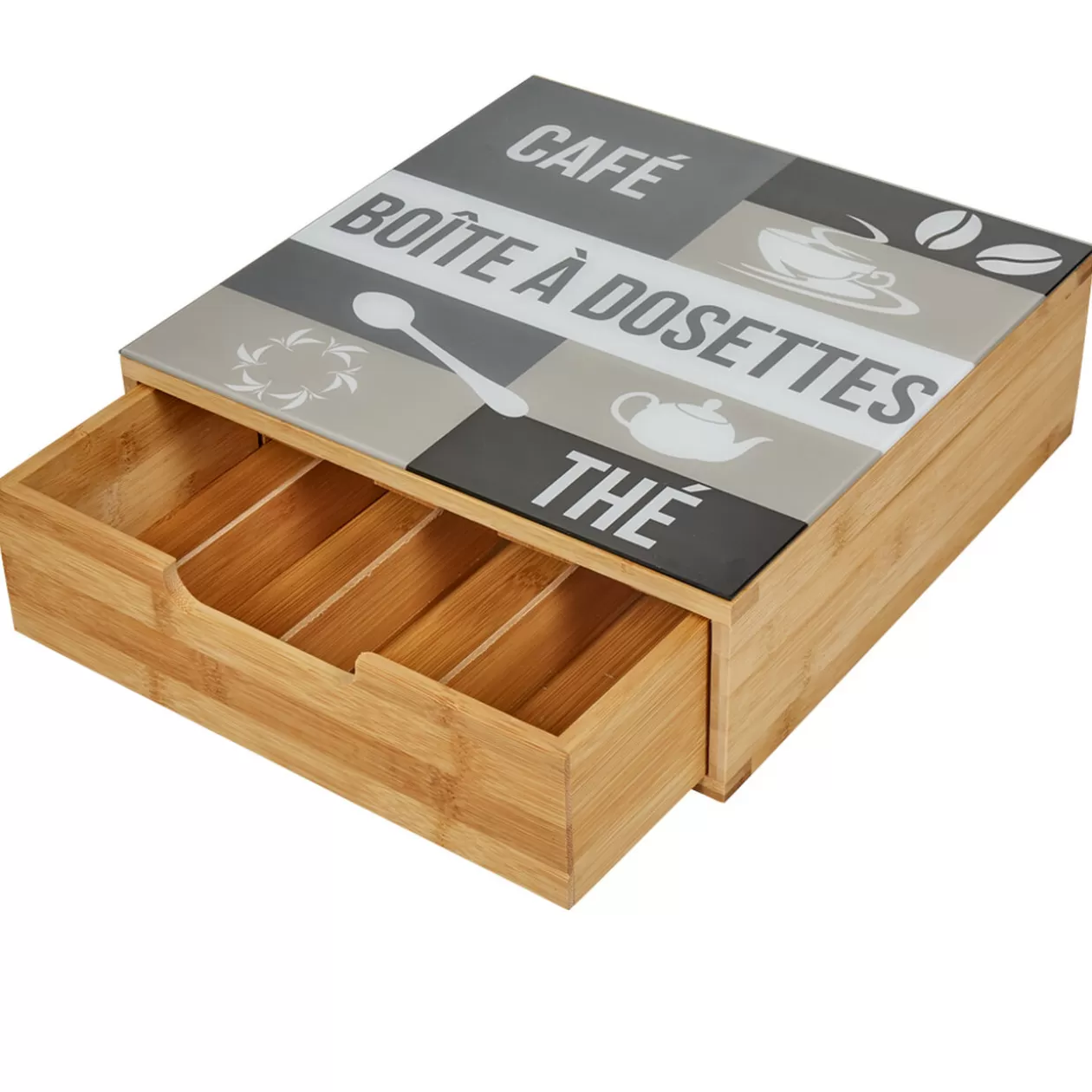 Gifi Tiroir toutes dosettes gris blanc et naturel< Rangement De Cuisine