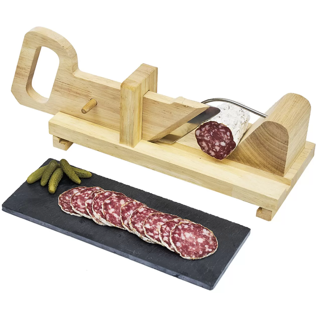 Gifi Trancheuse à saucisson coulissant avec plateau ardoise< Petit Électroménager