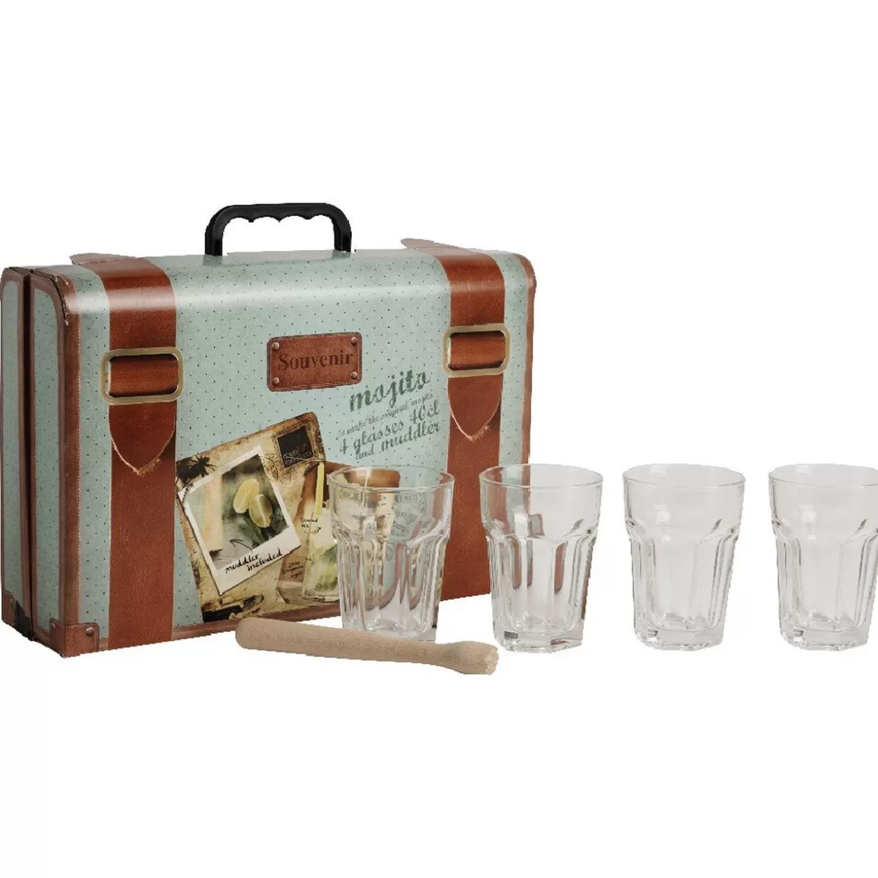 Valisette coffret verres et pilon mojito>Gifi Outlet