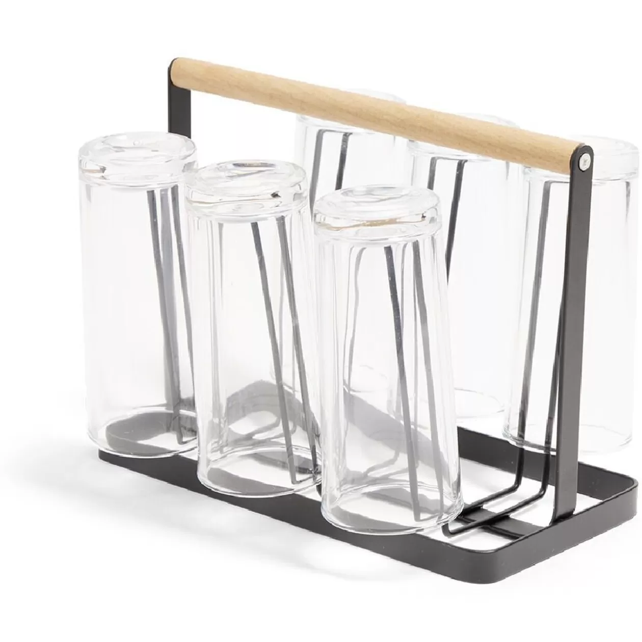 Verre 22cl transparent x6 avec support>Gifi Online