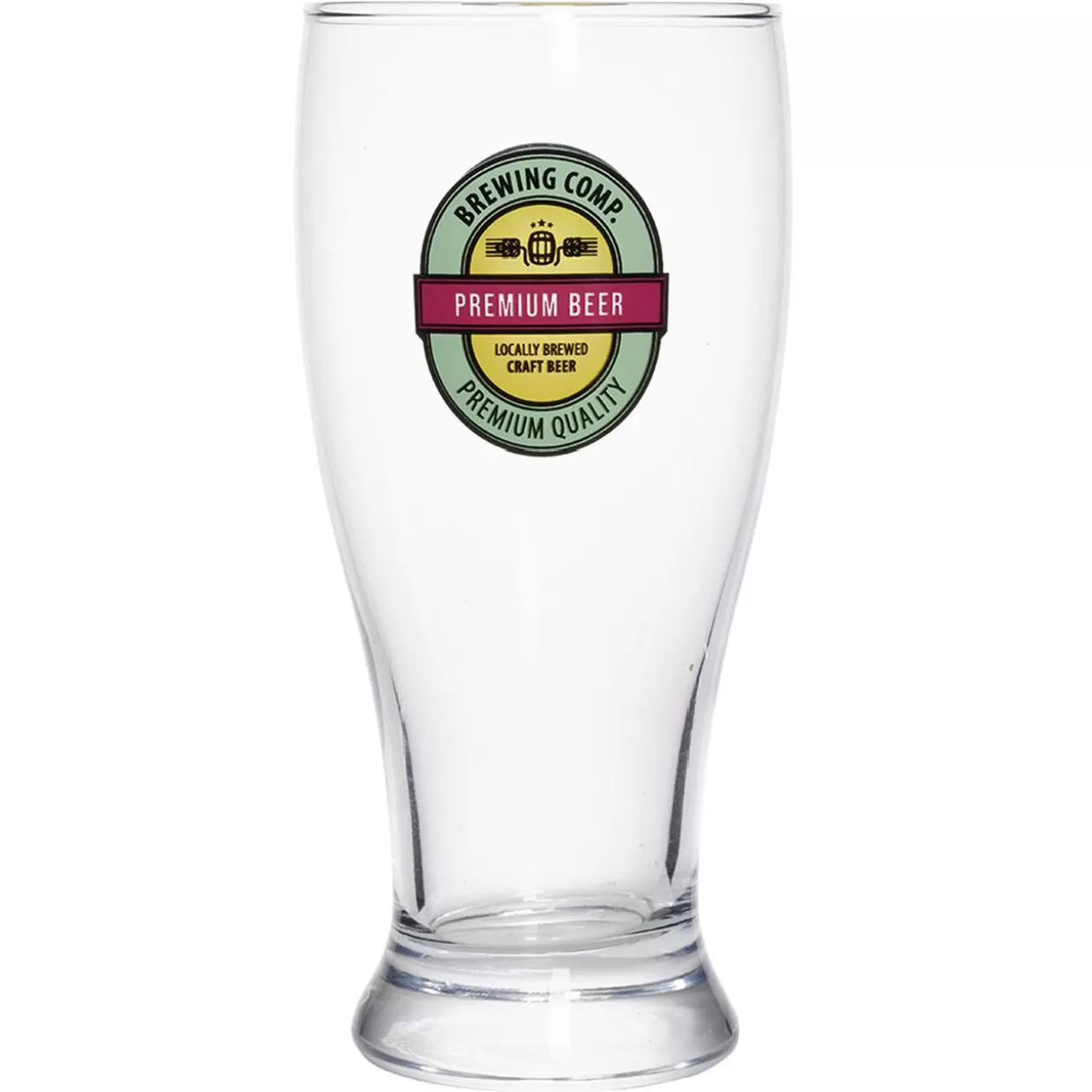 Verre à bière transparent inscription Premium Beer 56,5cl - Ø9,5xH20cm>Gifi Cheap