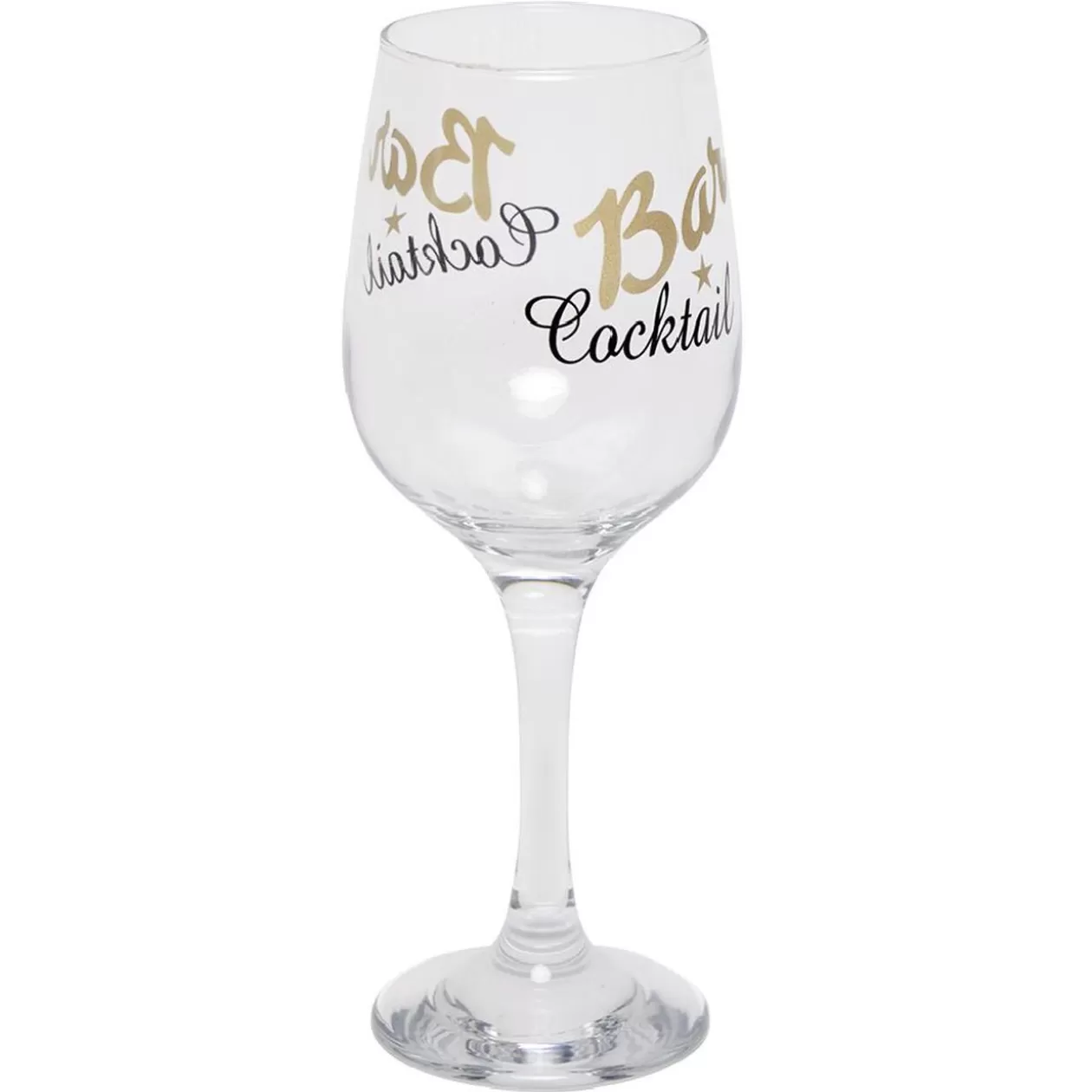 Verre à cocktail à pied transparent avec inscription 48 cl x2>Gifi Flash Sale