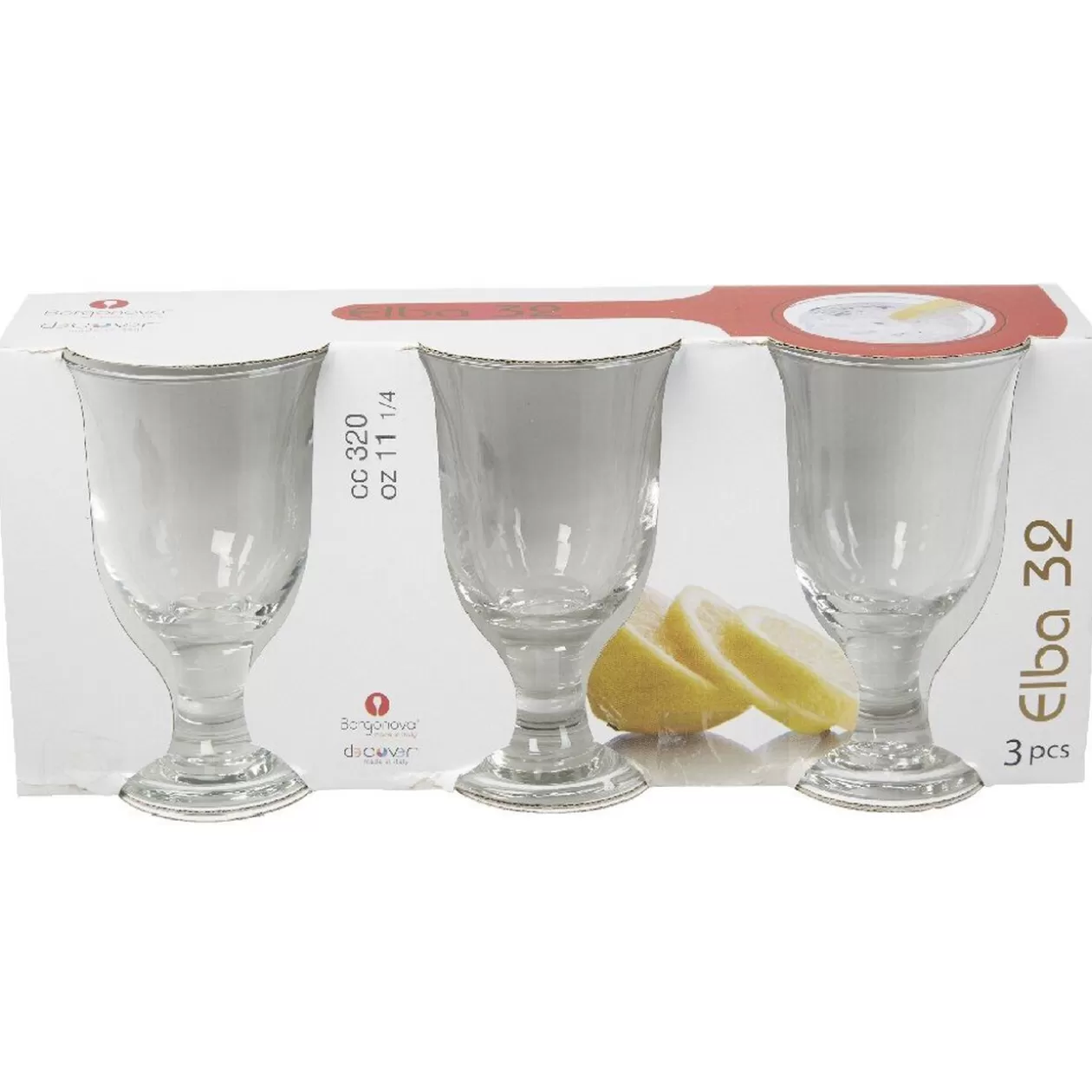 Verre à eau à pied Elba x3>Gifi Discount