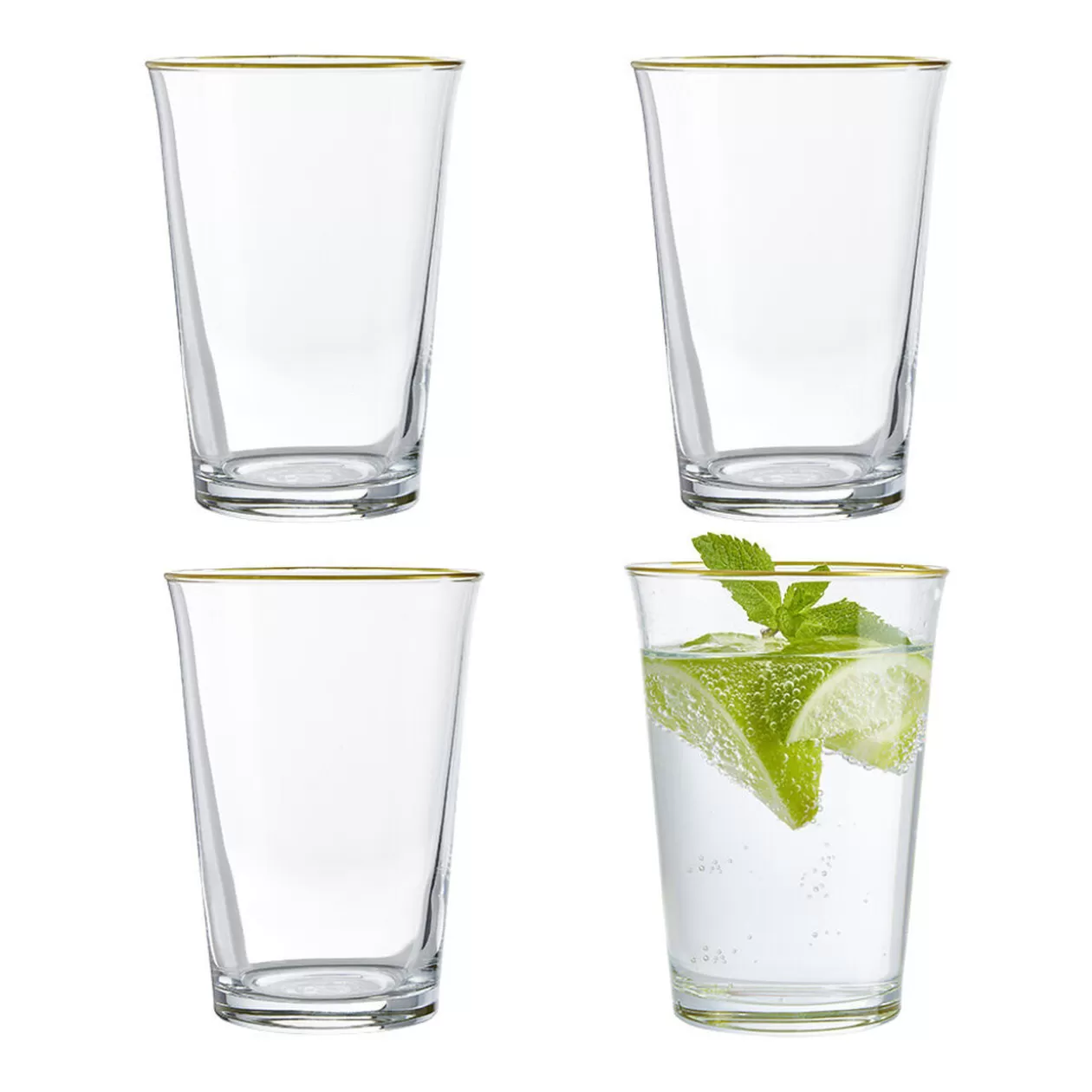 Verre à eau bord doré 29cl x4>Gifi Cheap